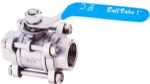 Three-block type stainless steel ball valve with internal thread (Refined cast) 